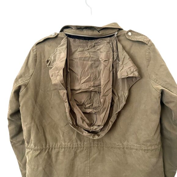 MAJE‎ Utility Light Jacket Army Green Sz 2 (US Medium) - Picture 3 of 6